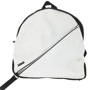 Go Dash Dot White Black Geometric Backpack Shoulder Gym Bag Reflective Stripe